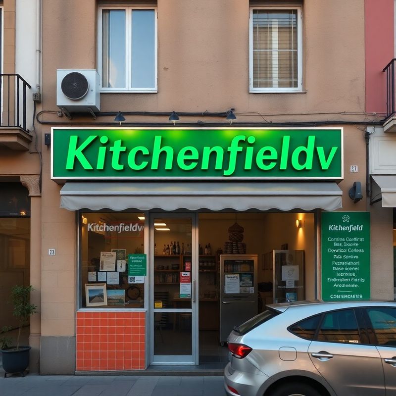 Fachada del taller Kitchenfieldv en el Poblenou